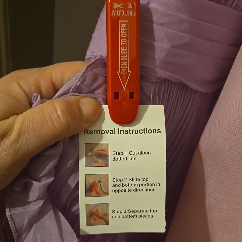 NWT Mac Duggal Lavender Ruffle Maxi Dress - Picture 15 of 15